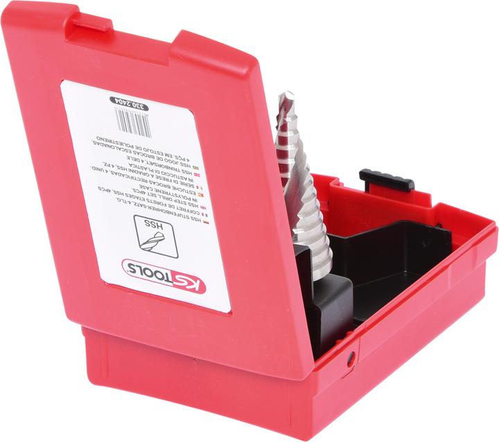 Immagine prodotto KS Tools Set di punte a gradino HSS (4 - 12, 6 - 30, 4 - 20)