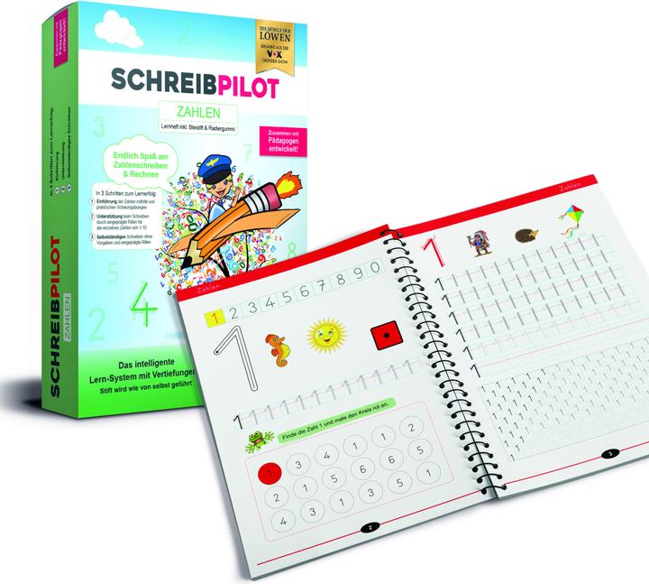 Produktbild Die Höhle der Löwen Schulheft Schreibpilot DIN-A4 Zahlen (A4, Gepunktet)