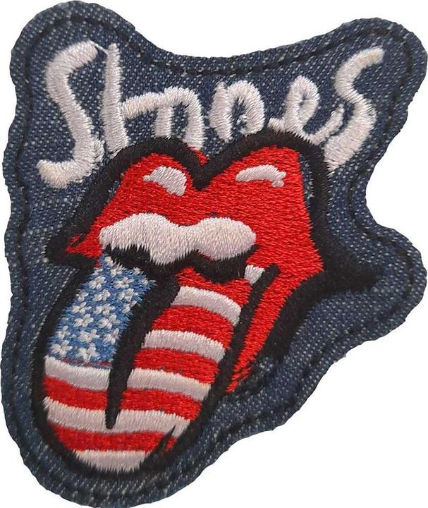 Produktbild The Rolling Stones Filter Logo Amerikanische Flagge Aufnäher
