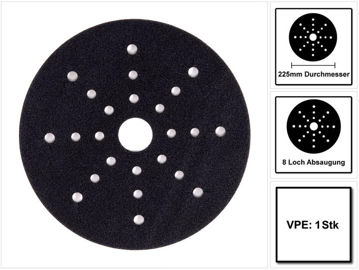 Produktbild Mirka Softauflage für LEROS Wand- und Deckenschleifer 1 Stk. 225 mm ( MIW9514611 )