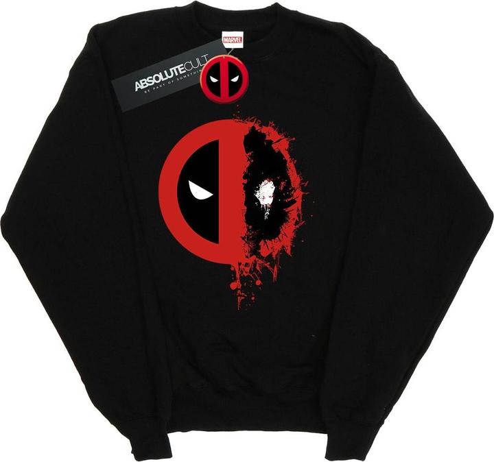 Actual product image Womens/Ladies Deadpool Split Splat Logo Sweatshirt (XXL)