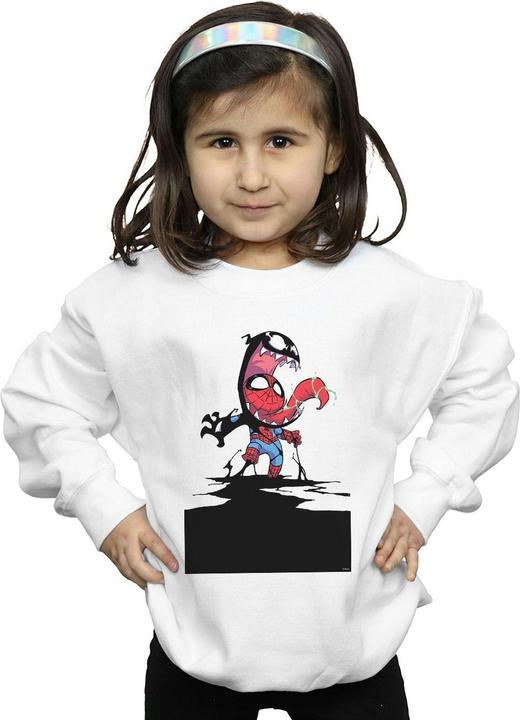 Actual product image Girls Spider-Man Venom Cartoon Sweatshirt (140, 146)