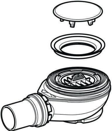 Image du produit Geberit Ecoulement de receveur de douche 154.016.00.1 pour receveur de douche Setaplano, hauteur de