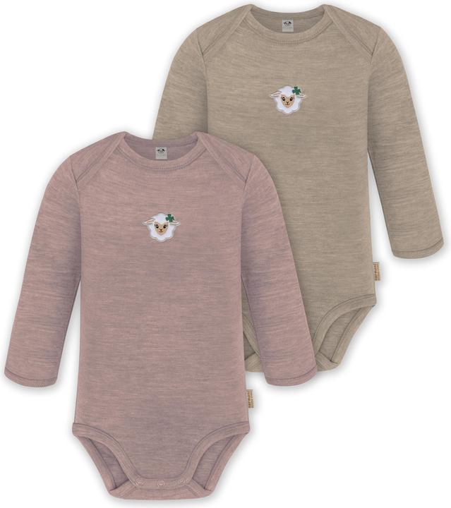 Normani 2er Pack Baby Merino Body Langarm „Auckland" - 9373