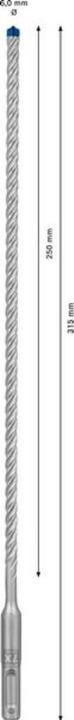 Actual product image Bosch Professional Zubehör Expert SDS plus-7X hammer drill, 6 x 250 x 315 mm (6 mm)