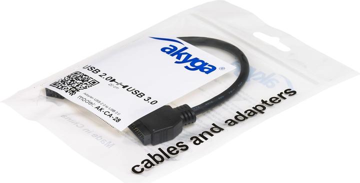 Actual product image Akyga AK-CA-28 Adapter USB 2.0/3.0 grey Universal (0.20 m, USB 2.0)
