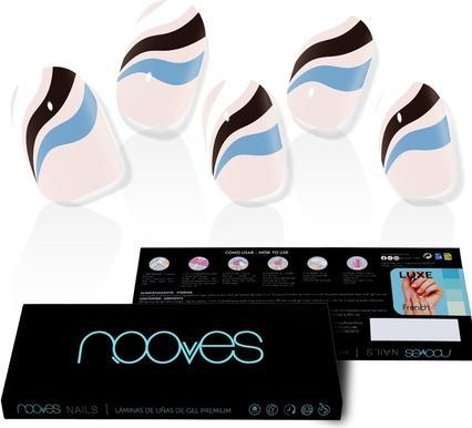 Nooves NAILS Premium Pre-Cure Gel Nail Foils Flowing Stream Art Design Semi-Hardened Gel Nail Strips