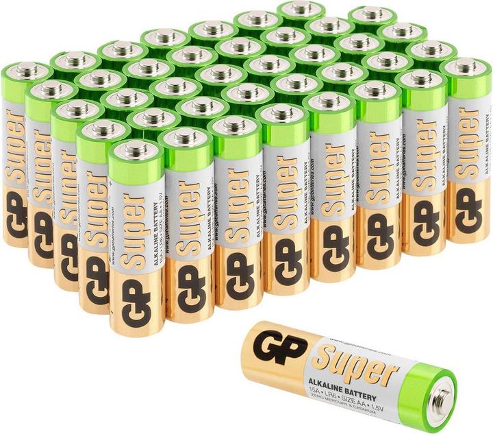 Produktbild GP Batteries AA Mignon Batterie GP Alkaline Super 1,5V 40 Stück (40 Stk., AA)