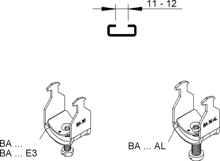 Actual product image Niedax U-clamp