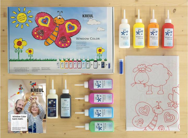 Image du produit Kreul Jeu de couleurs supplémentaires pour les fenêtres (Multicolore, 800 ml)