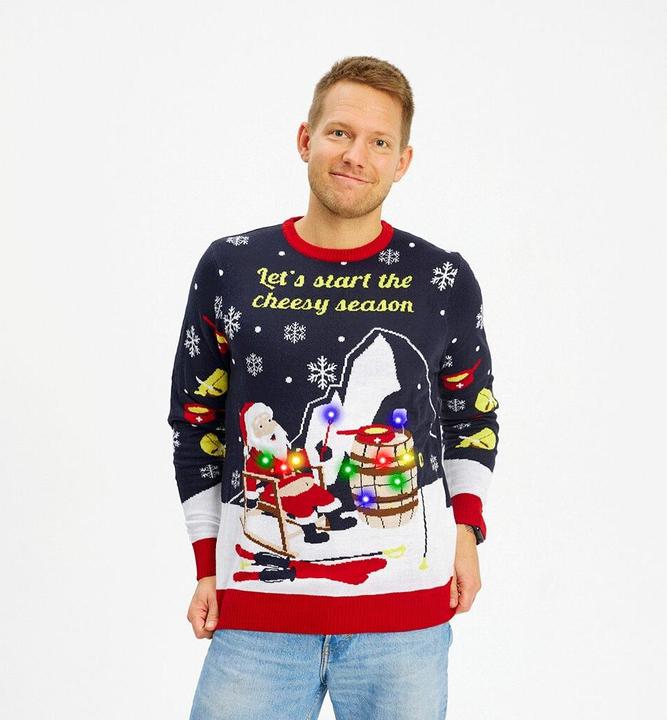 Immagine prodotto Christmas Sweats Let’s start the cheesy season Swiss Edition LED Sweater (S)