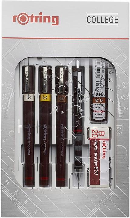 Rotring set de stylos isographiques pour le collège