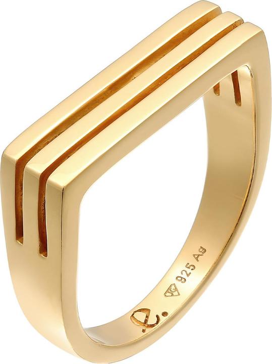 Actual product image Elli Rectangle, signet ring (52, 925 Silver)