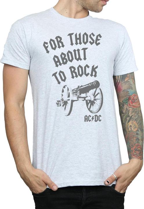 Actual product image AC/DC Mens For Those About To Rock Cannon T-Shirt (XXL)
