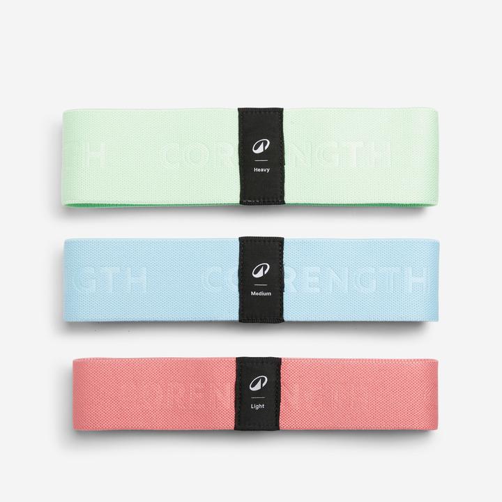 Produktbild Corength Fitness Band Trainingsband 3er-Set Oberschenkel (0.31 m, Leicht, Stark, Mittel)
