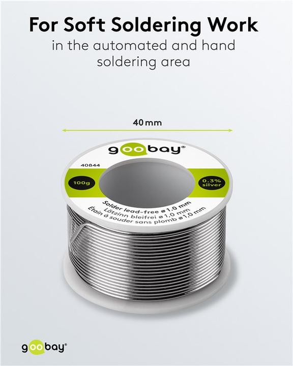 Produktbild Goobay Profi Lötzinn bleifrei, ø 1,0 mm, 100 g (Lötzinn)