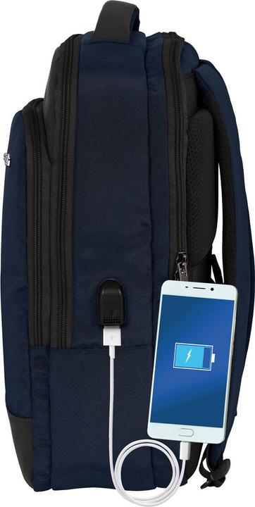 Actual product image Safta Laptop and tablet backpack with USB port Business Dark blue (29 x 44 x 15 cm)
