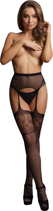 Le Désir Garterbelt stockings with lace top - O/S (Taglia unica)