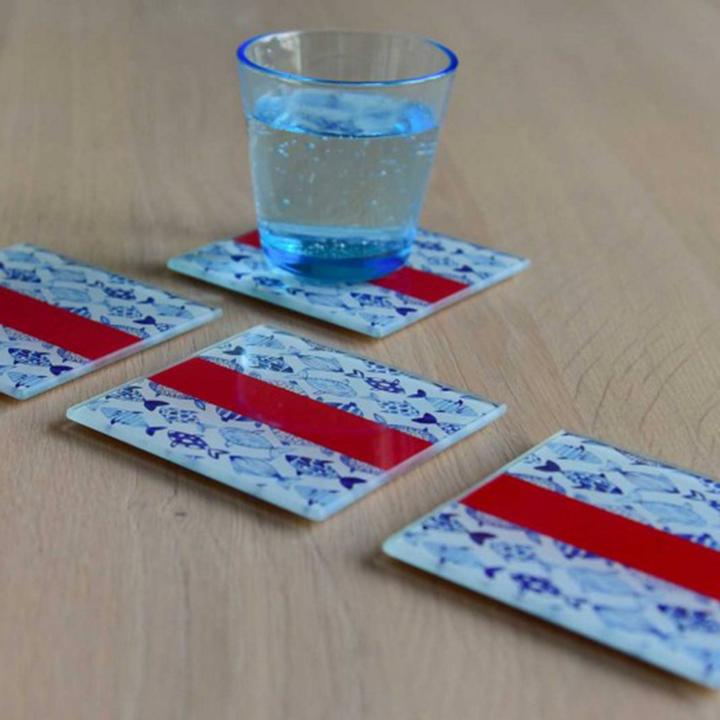 Produktbild Remember GlasPlatte Glasuntersetzer 4er-Set (4 x, Glasuntersetzer)