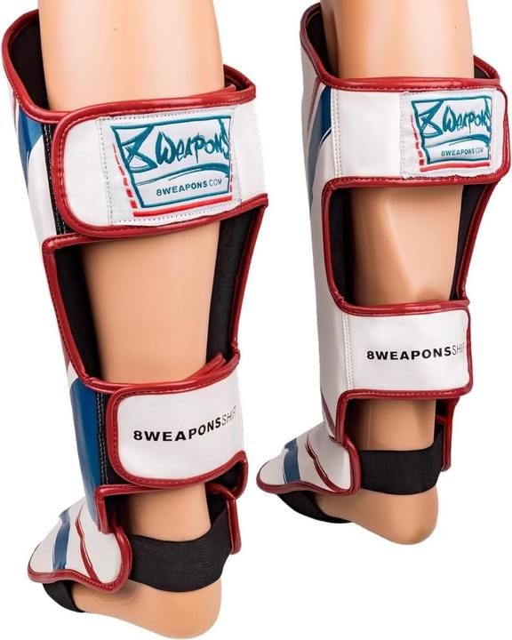Actual product image 8Weapons Shin Guards, Shift, white-navy-red, L (L)