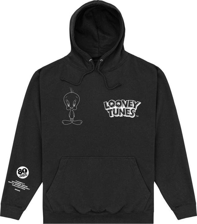 Actual product image Looney Tunes Unisex Adult 80th Tweety Outline Hoodie (XL)