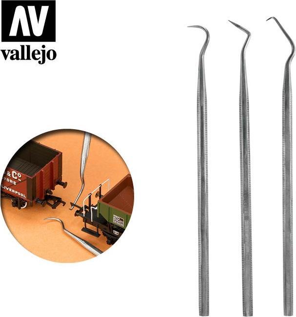 Vallejo Set di 3 sonde in acciaio inox (T02001)