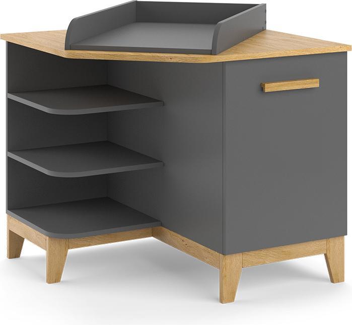 Produktbild VitaliSpa Wickelkommode Malia, Grau/Eiche, 85 x 85.2 cm mit Tür