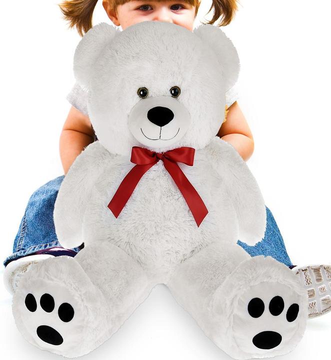 Actual product image Monzana Teddy Bear 50-175cm with Heart Pillow 26-32cm (50 cm)