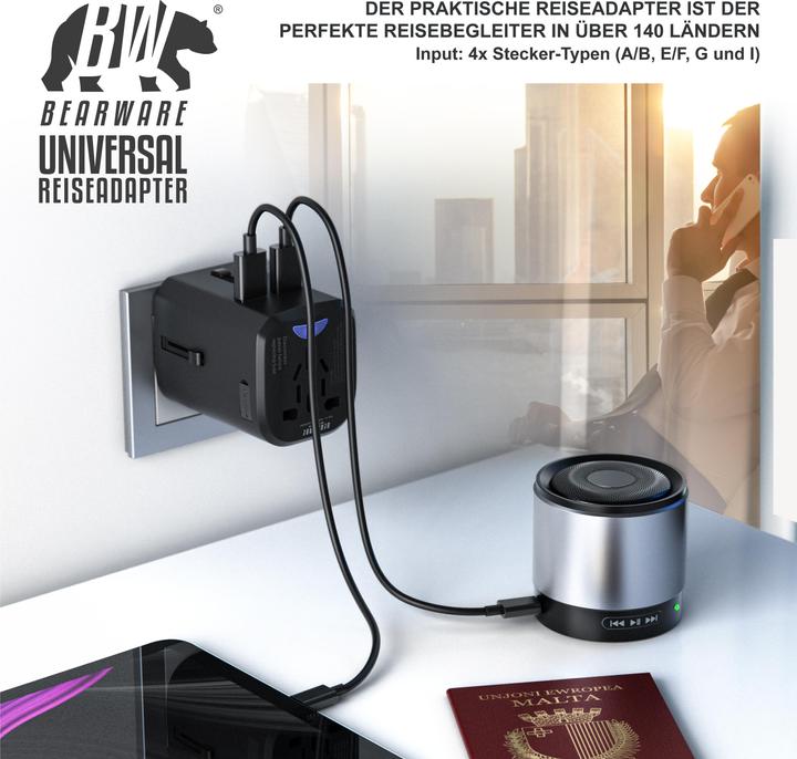 Actual product image Bearware Universal travel plug
