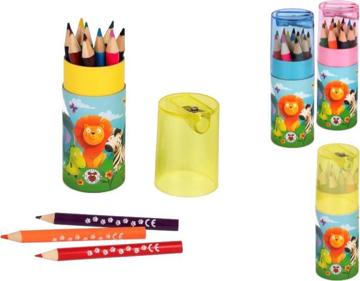 Actual product image Trendhaus Coloured pencil set with sharpener 13 pieces, assorted in 3 colours (Multicoloured, 13 x)