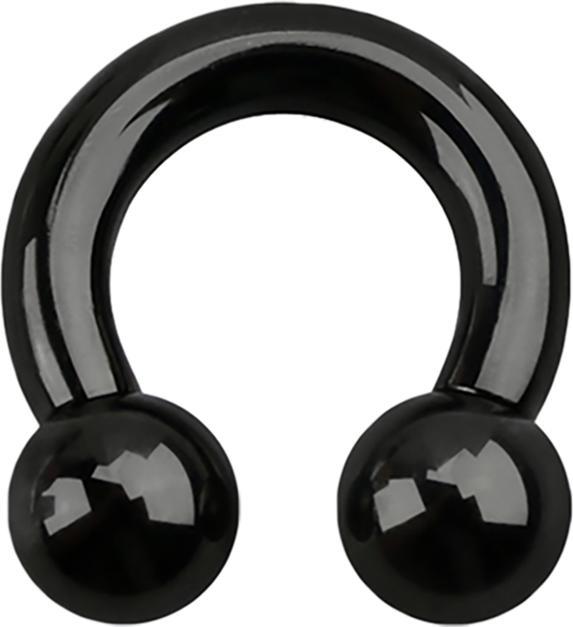Immagine prodotto Star Piercing Barbell circolare filetto interno nero con due sfere (Titanio G23, senza ottone)