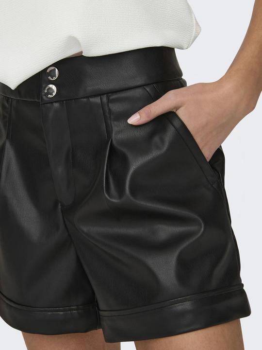 Image du produit Only ONLIZARA Hohe Taille Normal geschnitten Shorts in Lederoptik Shorts in Lederoptik (XXL)