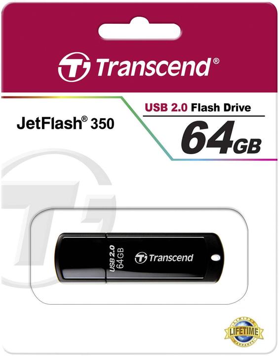 Actual product image Transcend JetFlash 350 (64 GB, USB-A, USB 2.0)