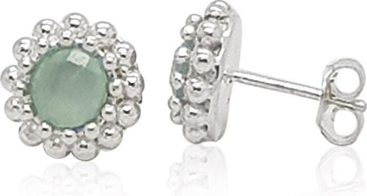 Leyda Ohrstecker Chalcedony (Farbstein)