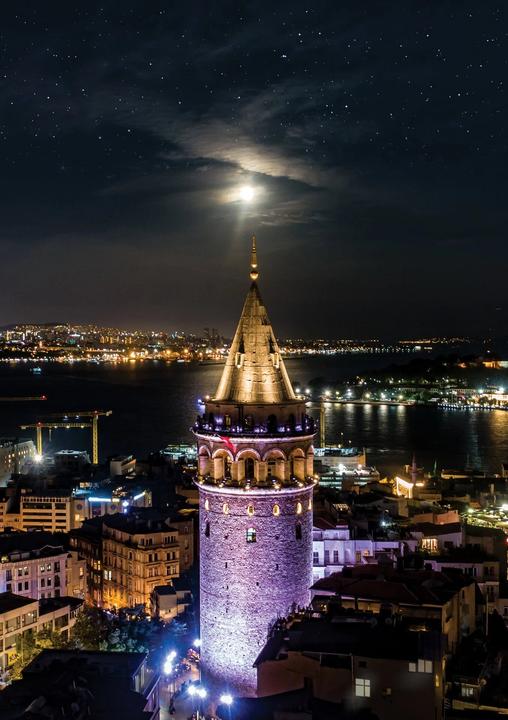 Produktbild Lamberth Puzzle 1000 pieces Neon Puzzle - Galata Tower (1000 Teile)