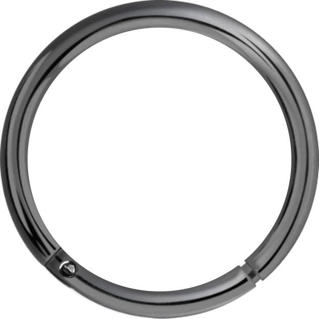 Star Piercing Micro Segmentring klappbar schwarz Ruthenium überzug (925 Sterlingsilber, ohne Messing)