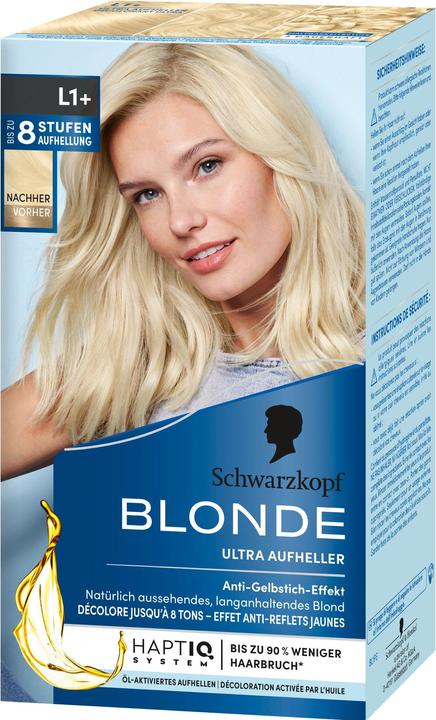 Actual product image Schwarzkopf Blonde Hair Coloration Ultra Brightener L1+ Blonde (L1 Extreme Brightener)