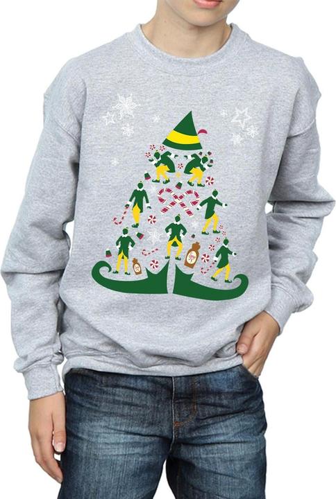 Actual product image Elf Boys Christmas Tree Sweatshirt (140, 146)