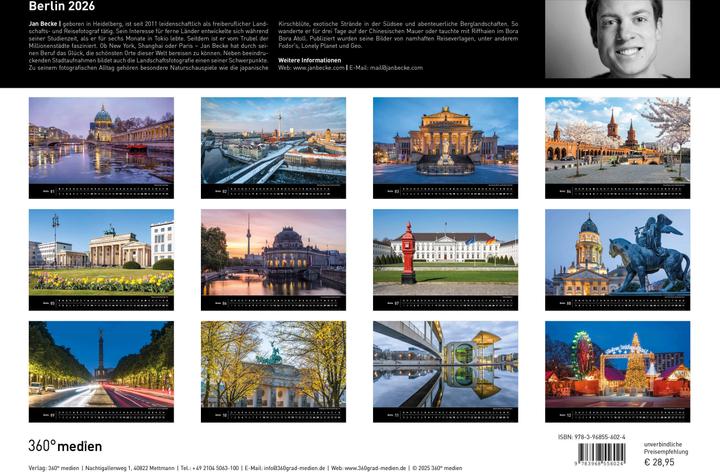 Produktbild Berlin Premiumkalender 2026 (50 x 35 cm, Harter Einband, Deutsch)
