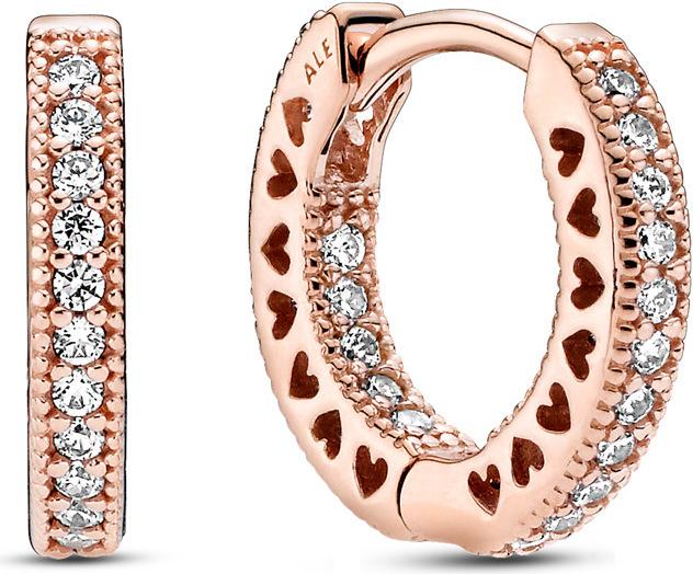 Actual product image Pandora Rose Hoop Earrings (Sterling silver 925, With stone(s))
