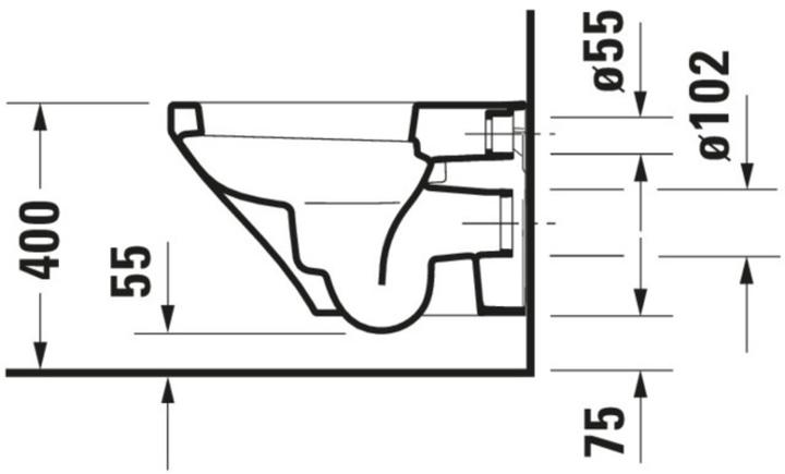 Image du produit Duravit Ensemble de toilettes suspendues DURASTYLE blanc