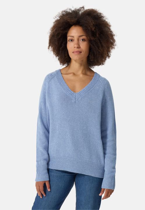 Cash-Mere Seide Kaschmir Oversize Style V-Ausschnitt Pullover