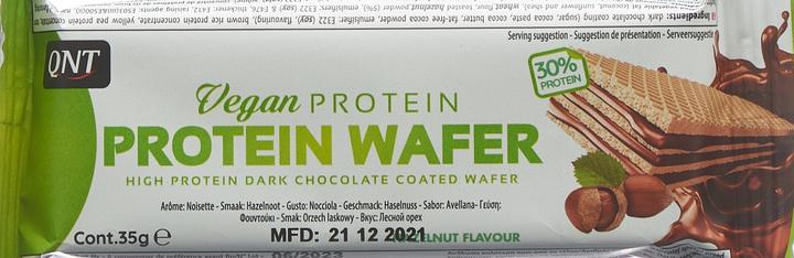 Actual product image QNT Vegan Protein Wafer Hazelnut (Hazelnut, 1 pcs., 38 g)