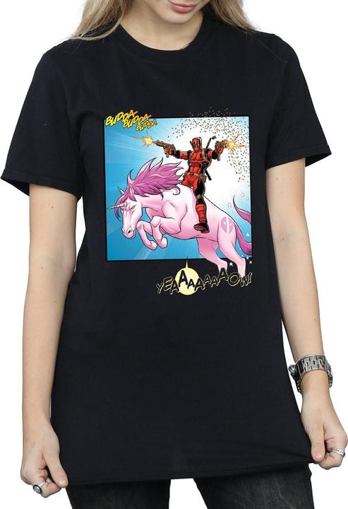 Actual product image Womens/Ladies Deadpool Hey You Cotton Boyfriend T-Shirt (3XL)