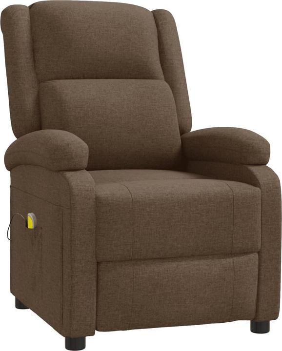 VidaXL Massagesessel Fernsehsessel Relaxsessel Sessel Liegesessel Braun Stoff
