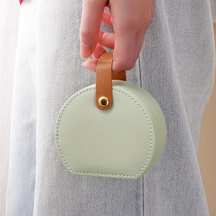Actual product image Only-Bags.Store Reisefreundlicher, schicker Mini-Schmuck-Organizer aus Kunstleder – tragbare und hübsche