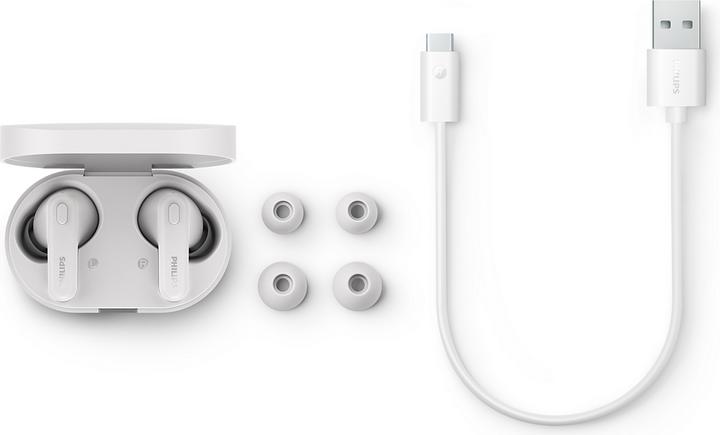 Image du produit Philips TAT1108WT Casque/écouteur Sans fil Appels intra-auriculaires/Musique Bluetooth Blanc (5 h, Sans fil)