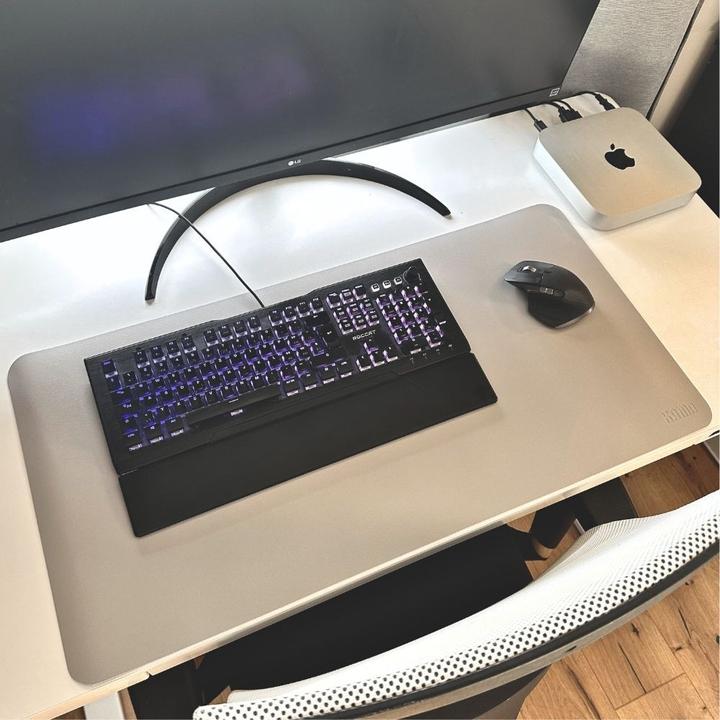Actual product image Kama Schreibtischmatte, Mousepad, Grey (80 x 40 cm)