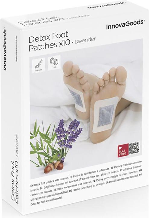 Actual product image InnovaGoods Detox foot plasters Lavender 10 pieces (Foot bath)