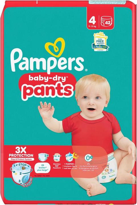 Actual product image Pampers Baby-Dry Pants Gr4 9-15kg Maxi economy pack (Size 4, 42 Piece)